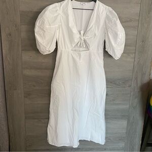 Rhode Greer White Midi Dress